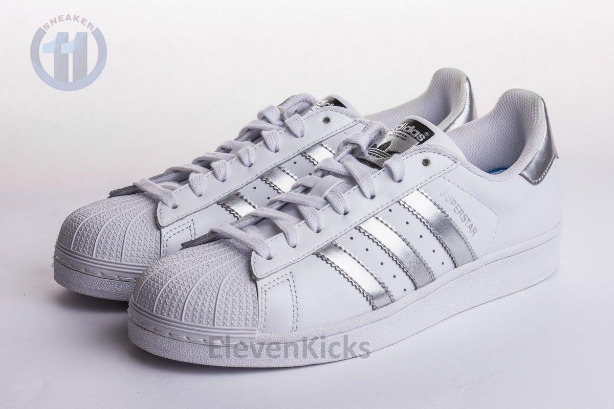 S*perstar shoes footwear white/silver metallic/core black
