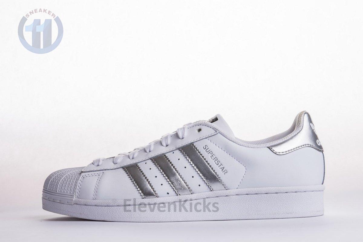 S*perstar shoes footwear white/silver metallic/core black