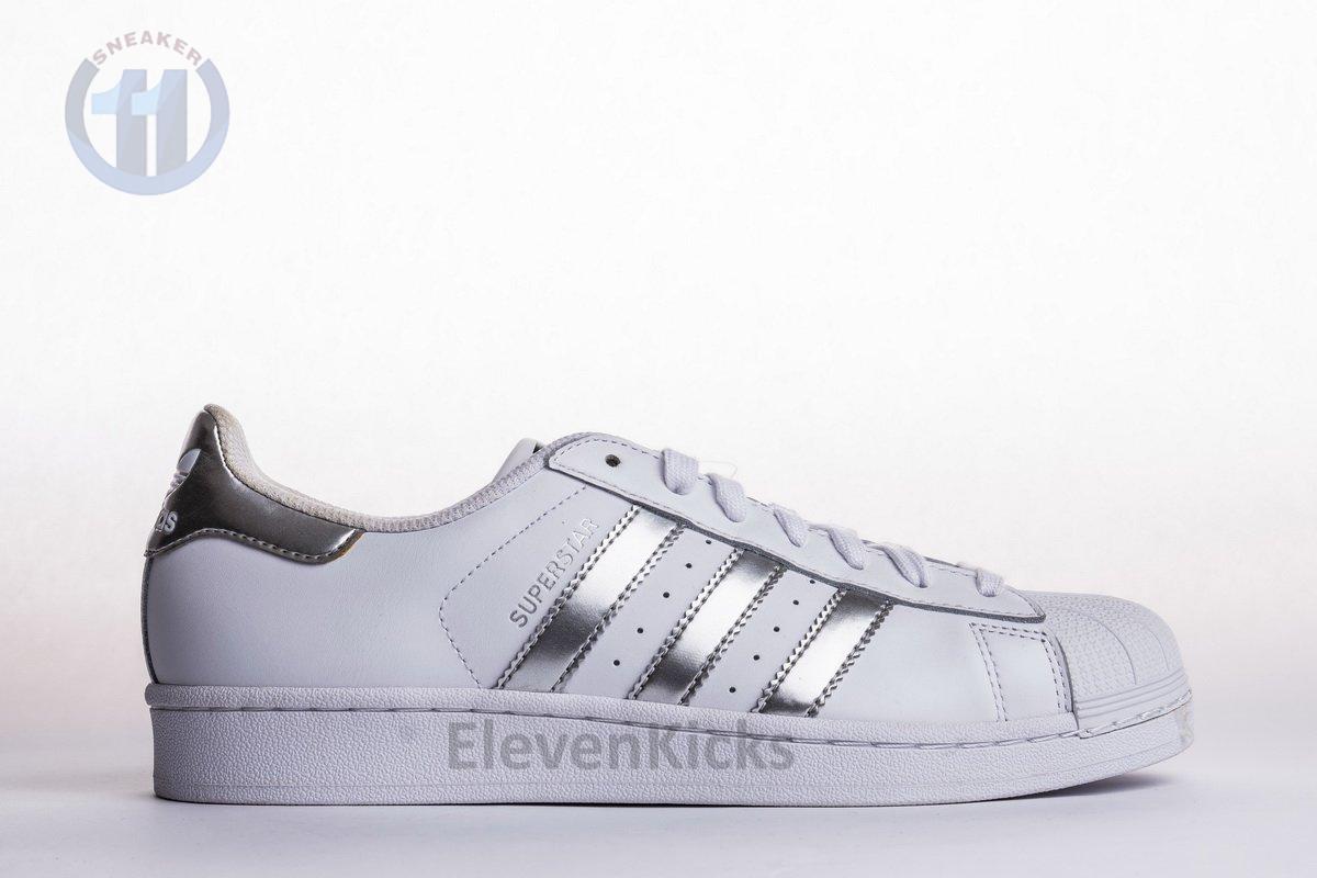 S*perstar shoes footwear white/silver metallic/core black