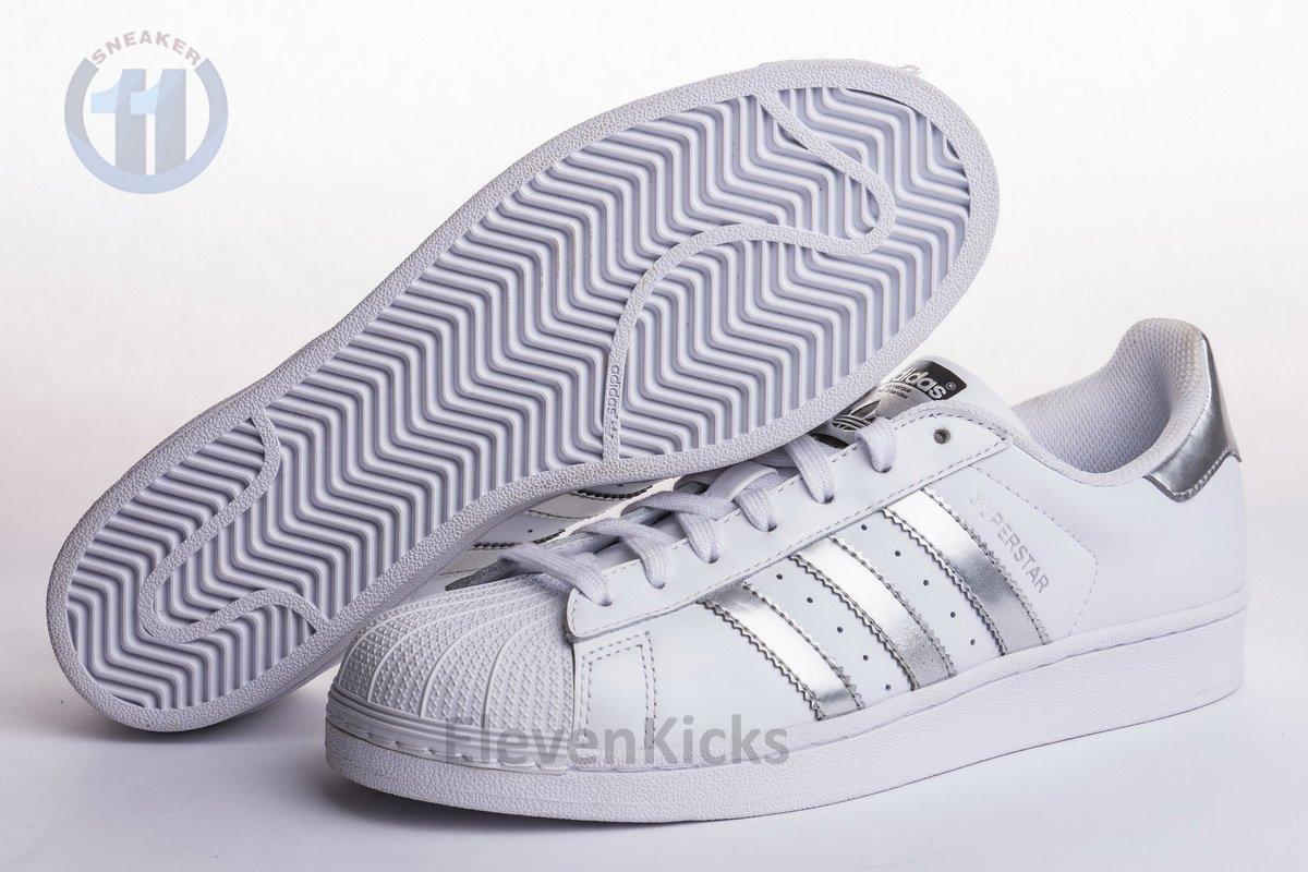 S*perstar shoes footwear white/silver metallic/core black