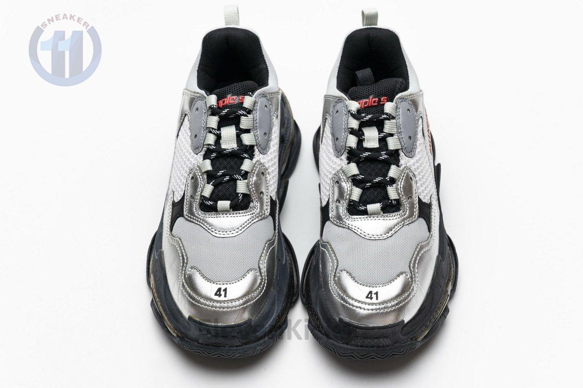 541624 w09e1 7320 Ba*len*cia*ga triple s black silver2