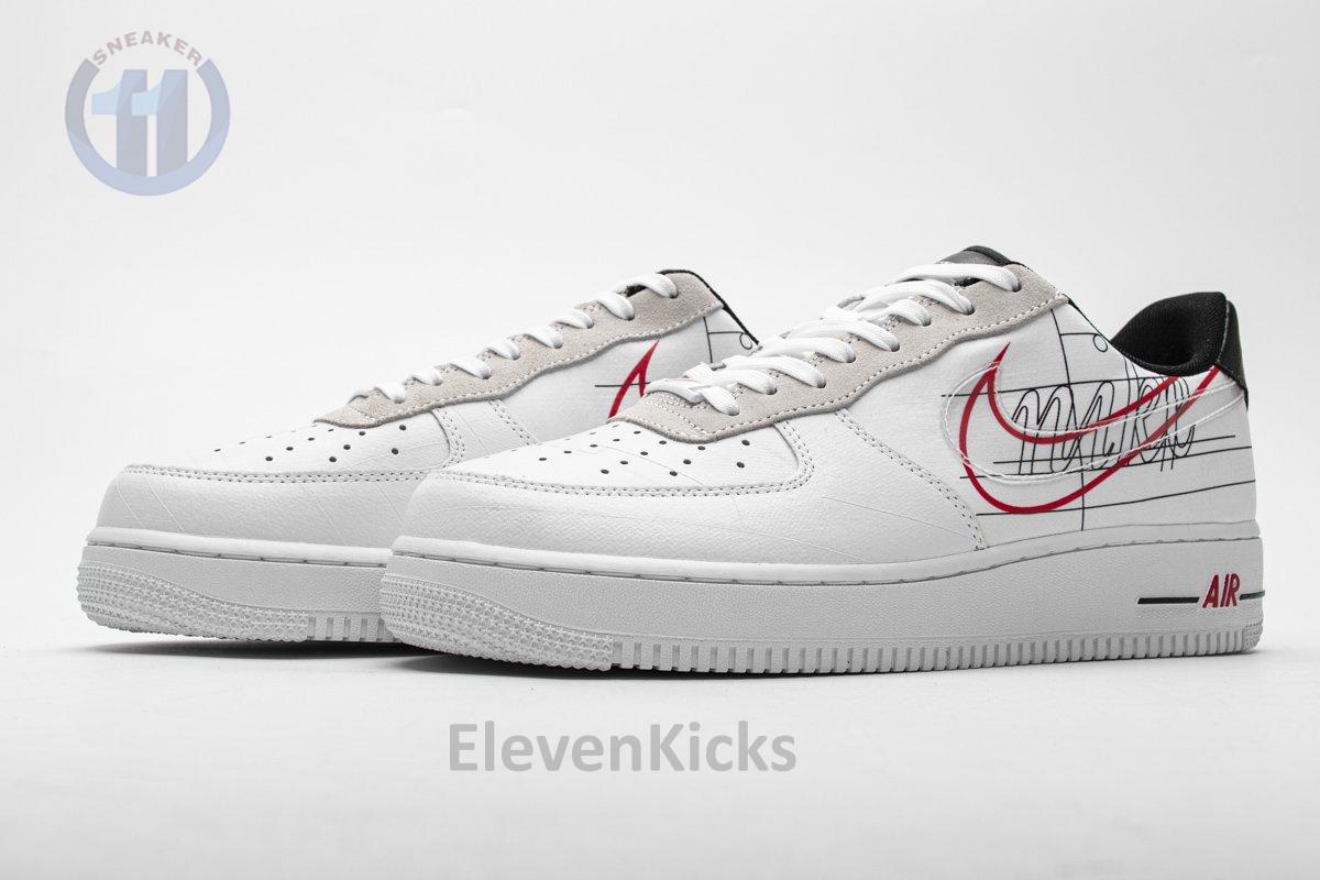 CK9257-100 Nike Air Force 1 ’07 LV8 White Black Pure Platinum