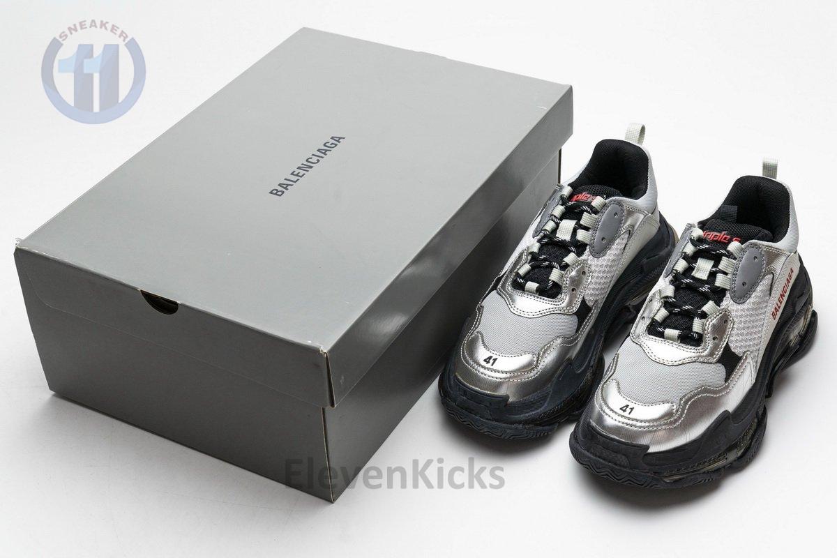 541624 w09e1 7320 Ba*len*cia*ga triple s black silver2