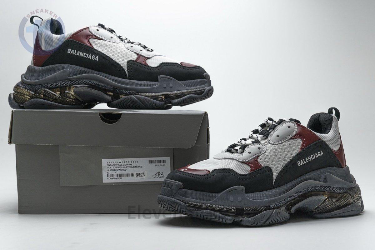 541624 w09o1 2268 Ba*len*cia*ga triple s black brown red