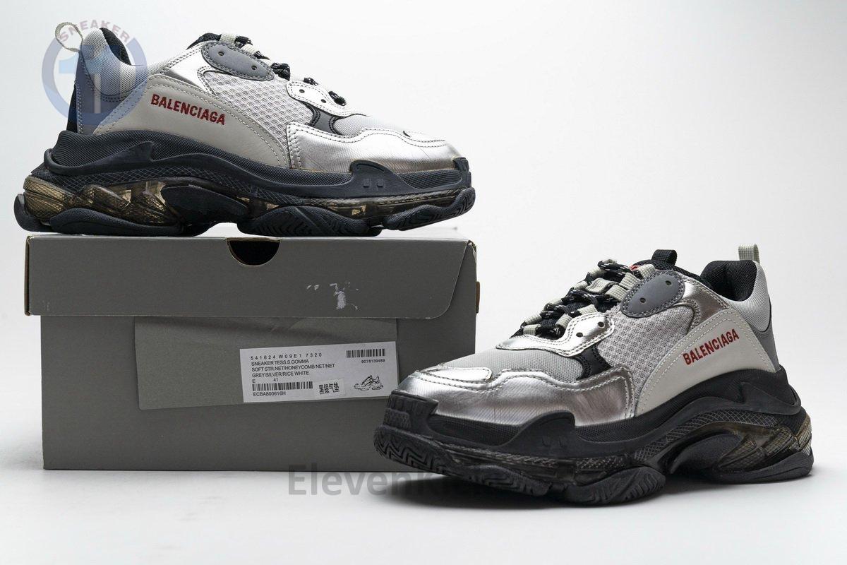 541624 w09e1 7320 Ba*len*cia*ga triple s black silver2